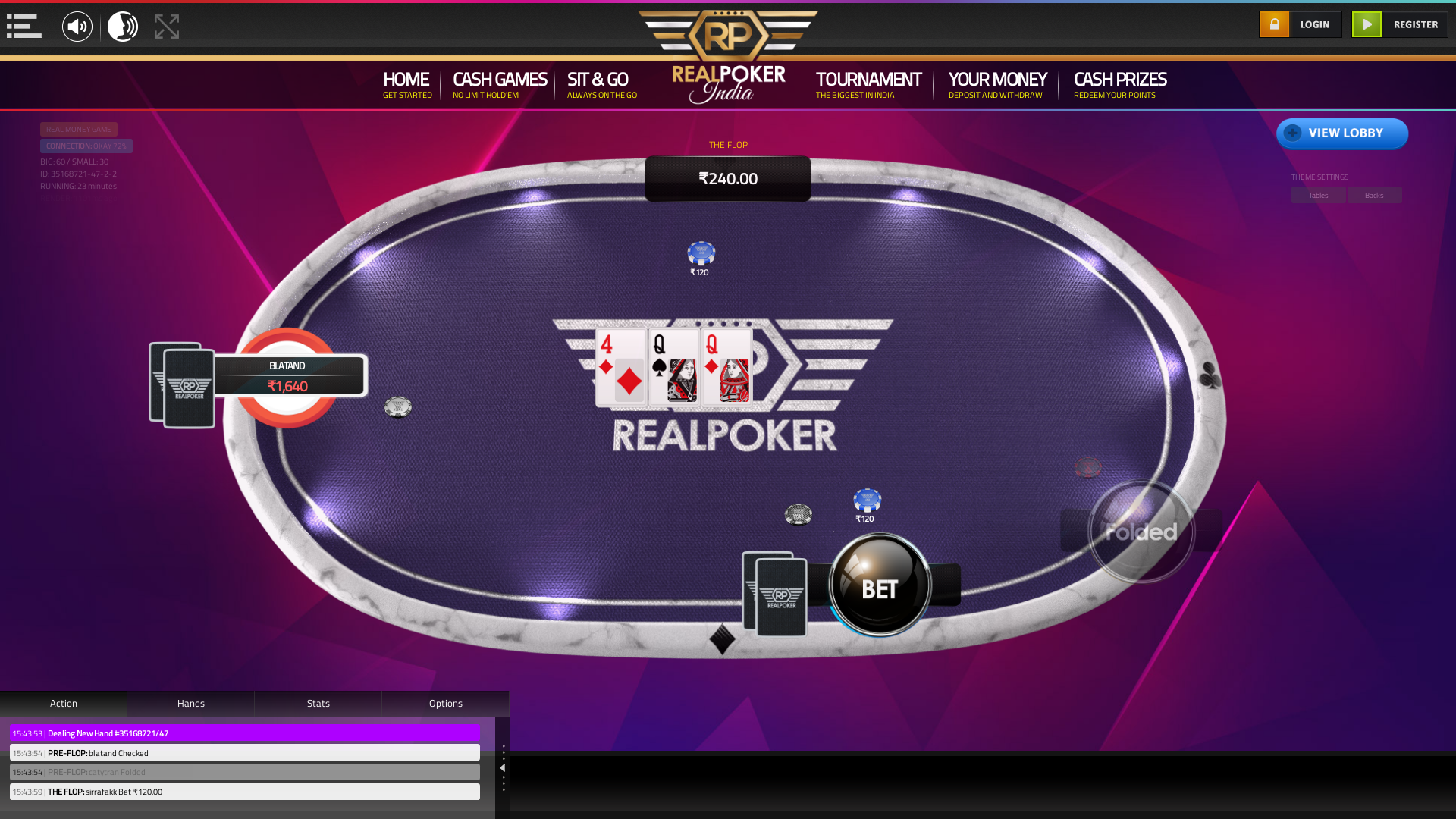 indian online poker on a 10 player table in the 23rd minute match up